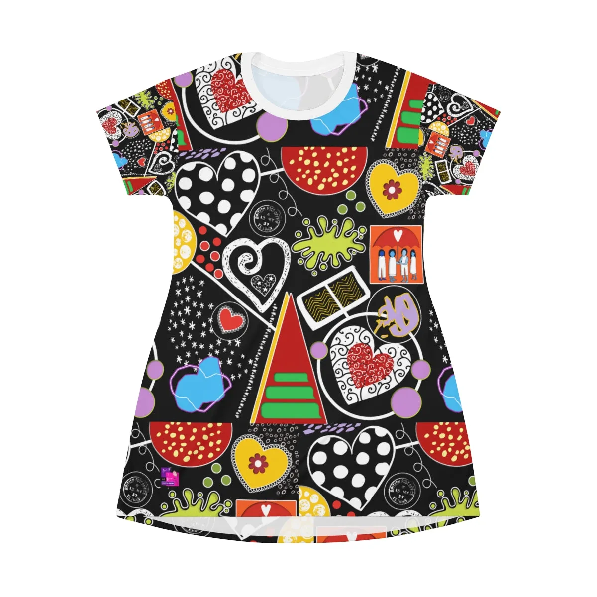 All Over Print T-Shirt Dress SPLAT