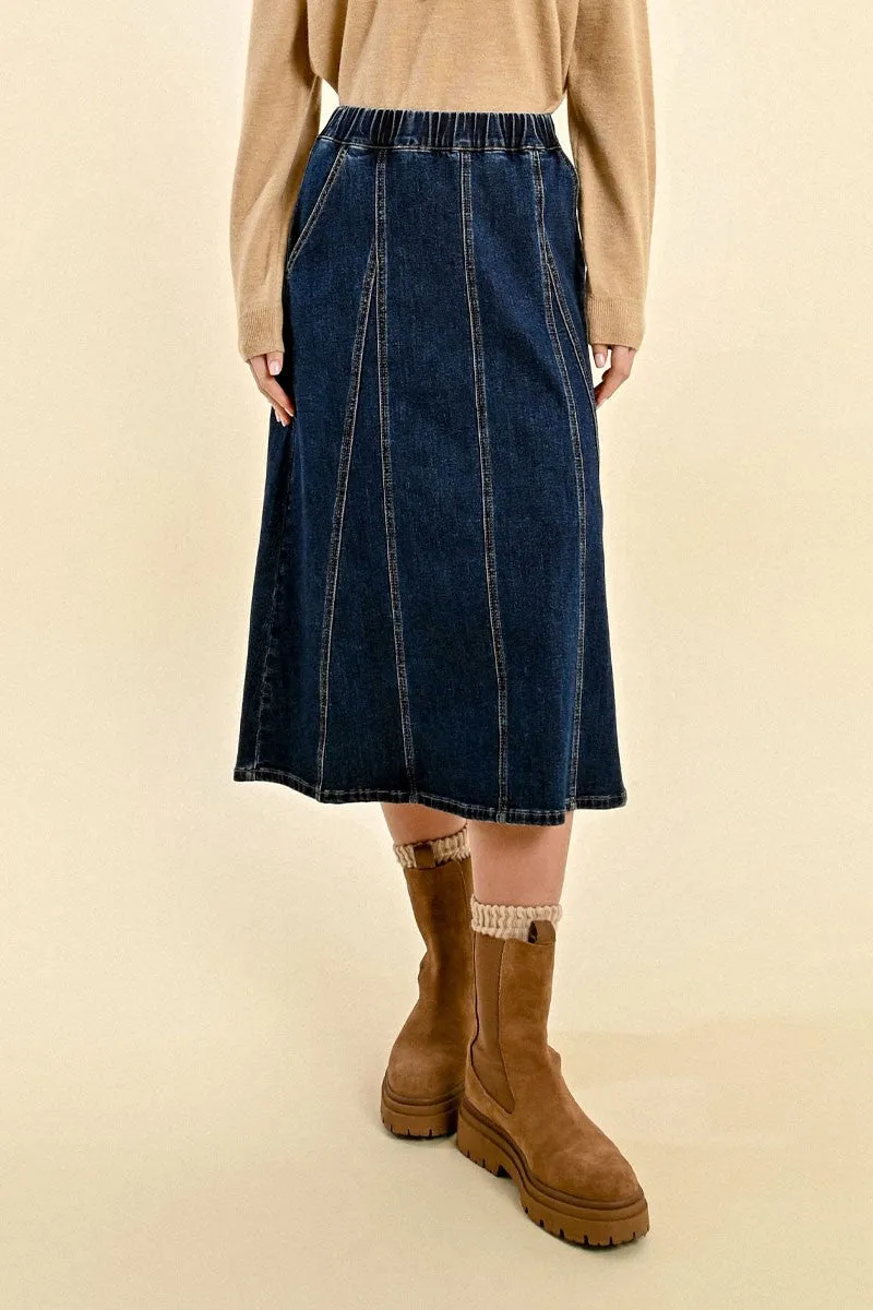 MBN Mid-Length Demin Skirt